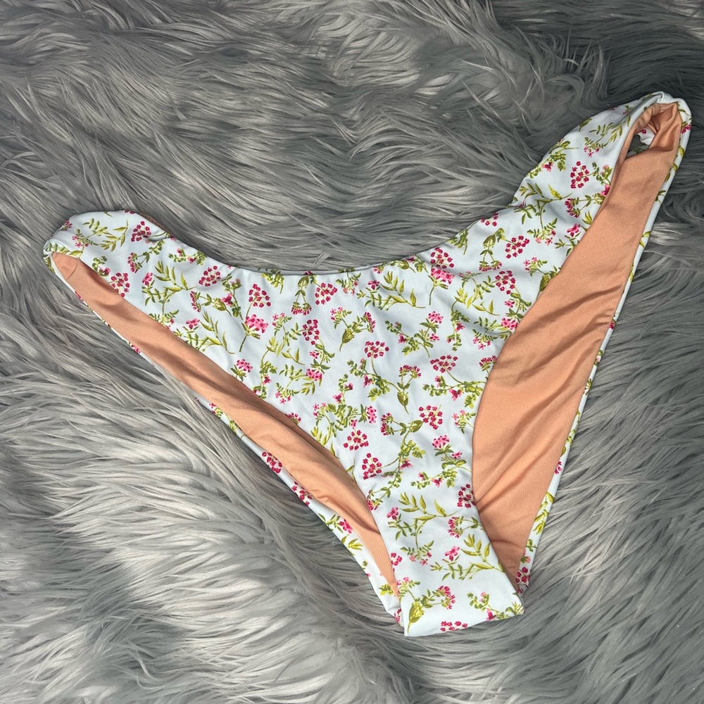 J.Crew Curved-Waist Cheeky Bikini Bottom Cloud Meadow Floral